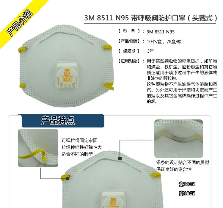3m 8511口罩
